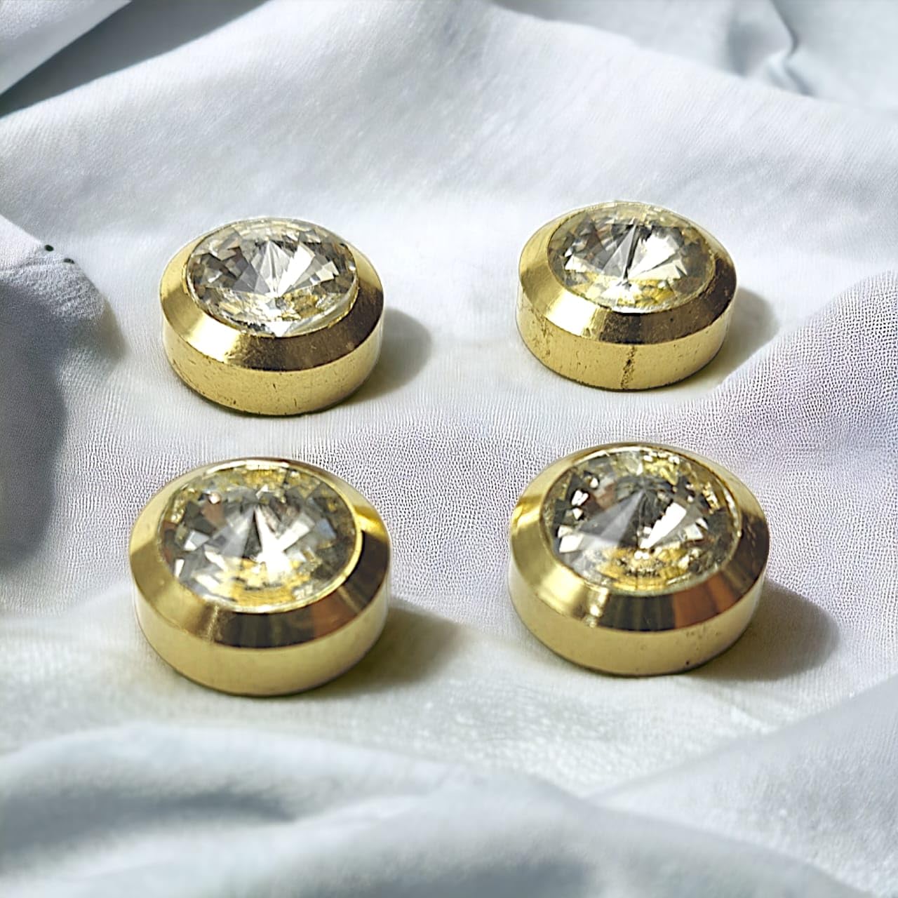 VICTAC Diamond Gold Mirror screw cap 4Pcs, Brass Decorative Gold Screws Caps with crystal, 12 mm Mirror Screws Cover Self-Tapping Screws for Furniture Fixing, Gold-image-24