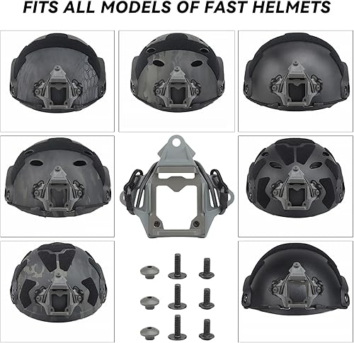 Miniatura 10 de Casco táctico NVG montaje Shroud acero deportes cámara soporte base para ACH MICH OPS-Core FAST casco