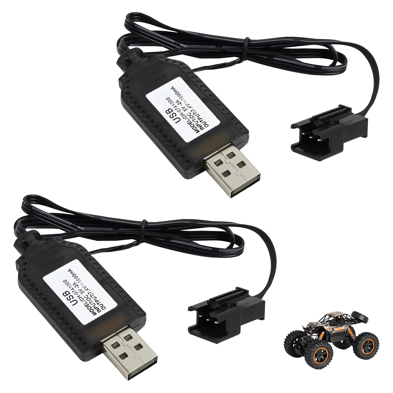 HMLTD Cavo di Ricarica USB per Batteria al Litio - Caricabatterie per Drone da 7,4 V 1000 mA per Una Ricarica Rapida | Batteria al Litio per Aereo RC SM -2P SM-3P SM-4P