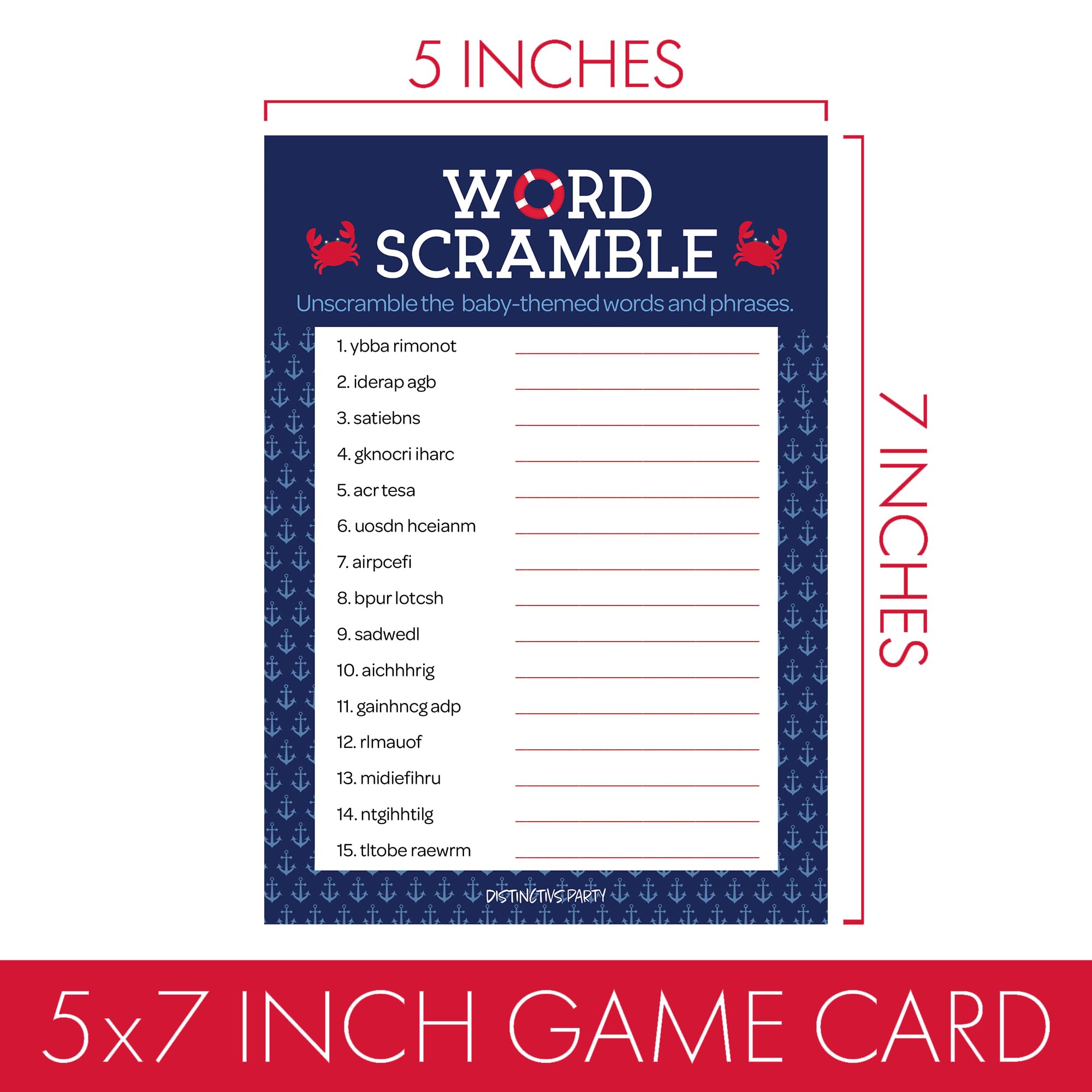 Ahoy It's A Boy Baby Shower Games Bundle - Nautical What's On Your Phone & Word Scramble