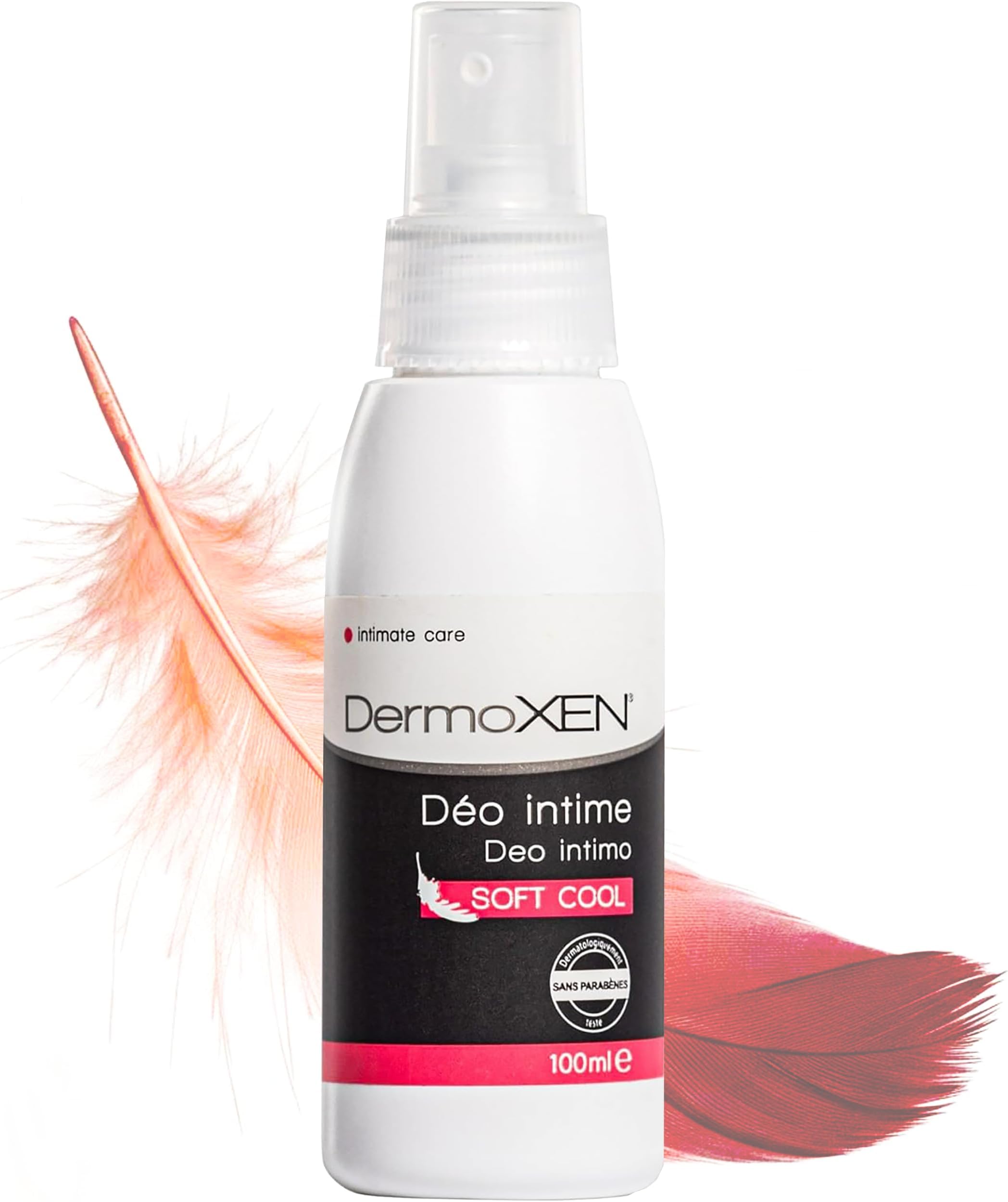 Dermoxen Soft Cool Antibacterial Intimate Deodorant Spray for Men and Women Natural, Odourless and Gentle for Sensitive Skin. Refreshing Effect. Daily Use. 100 ml