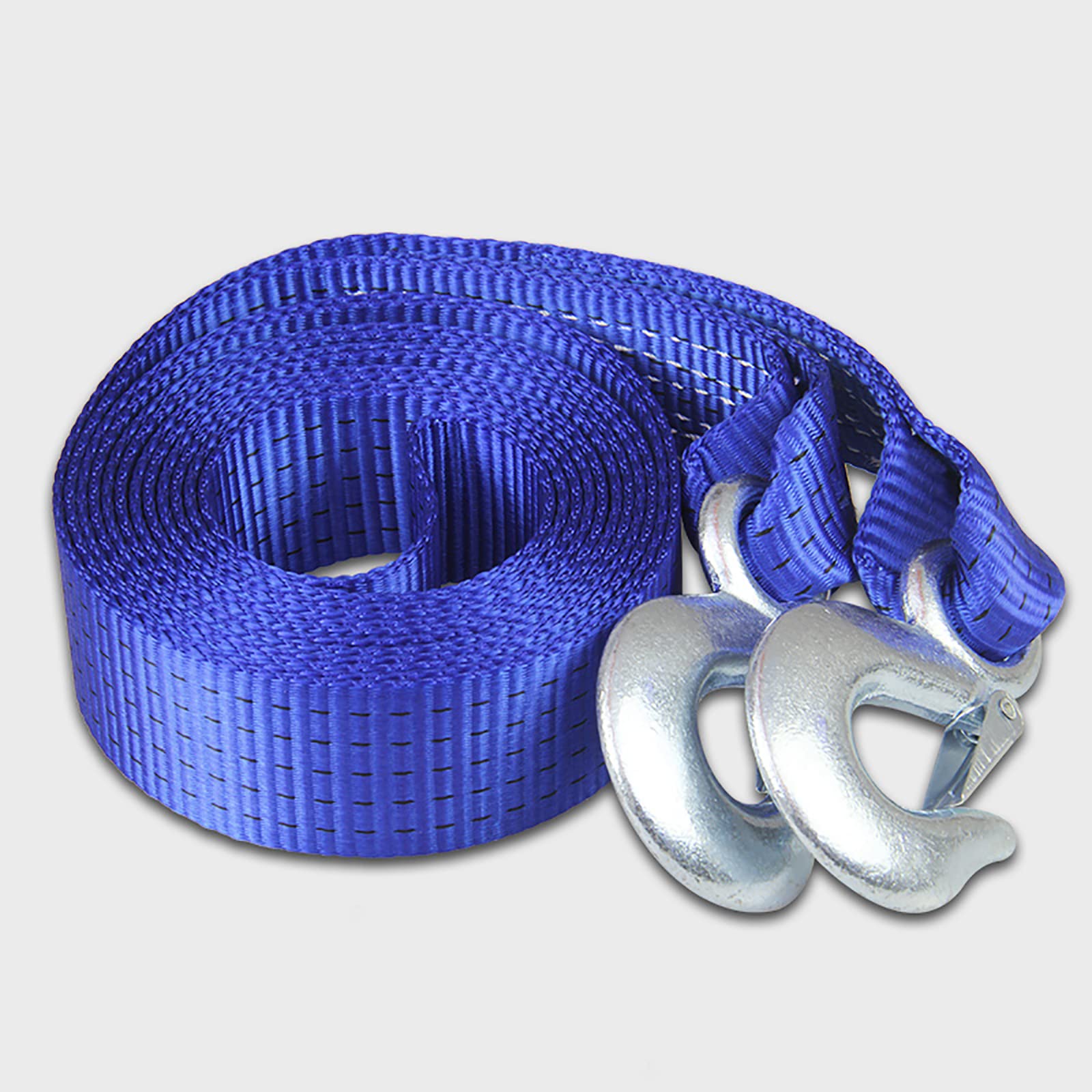 Fune di traino per auto Cinghia di traino per impieghi gravosi4x4 con due ganci di sicurezza,cinghia per verricello per cavo di traino per recupero su strada, per auto/camion/SUV/(Size:4.5m/5m+tripod)