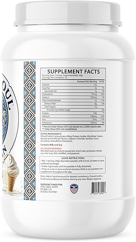 Miniatura 2 de Vital Soul Polvo de batido de proteínas, proteína de suero en polvo, proteína de vainilla en polvo, la mejor proteína en polvo para batidos,