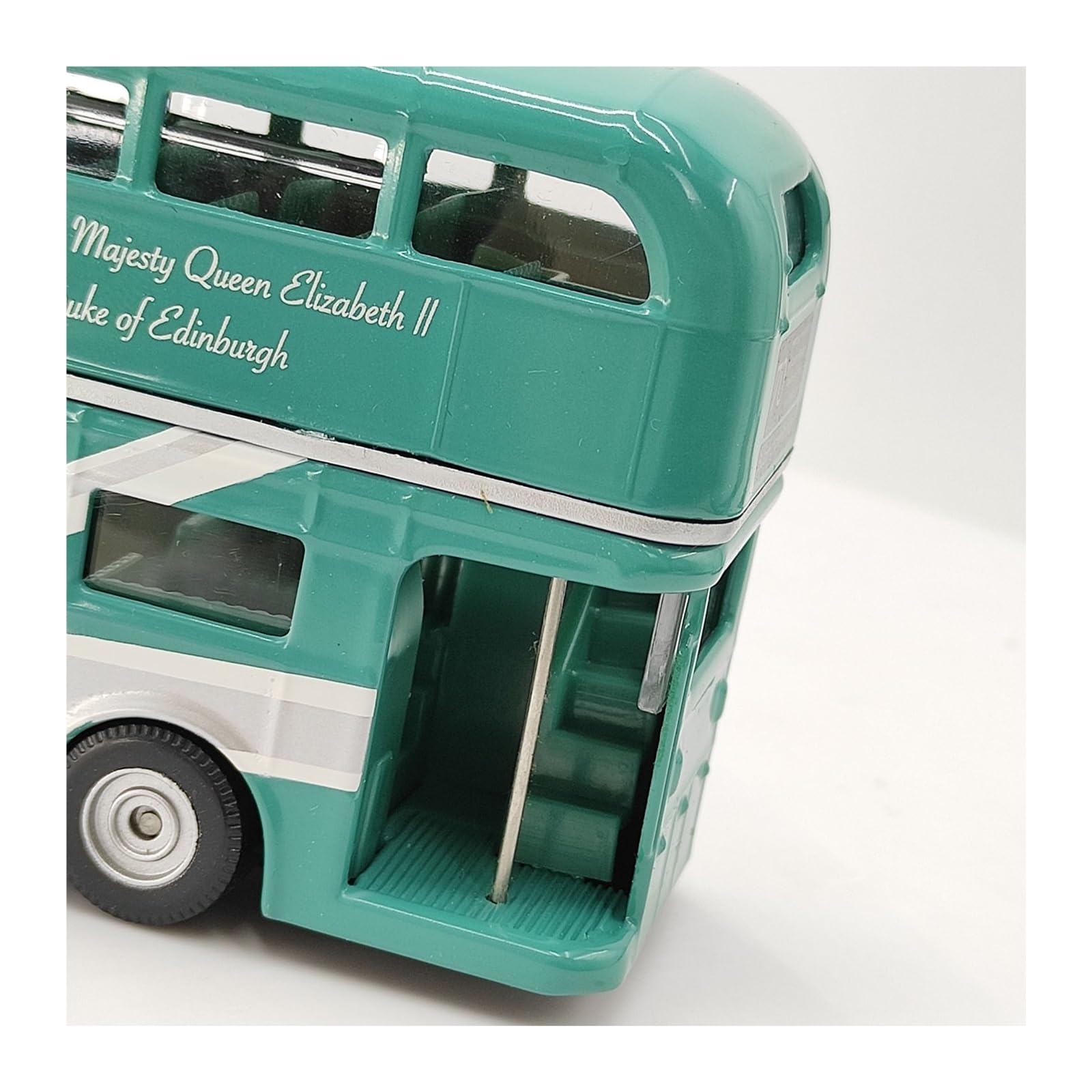 Auto In Miniatura 1 64 Per Modello Di Veicolo In Metallo Double Decker Bus Pezzo Da Esposizione Statica