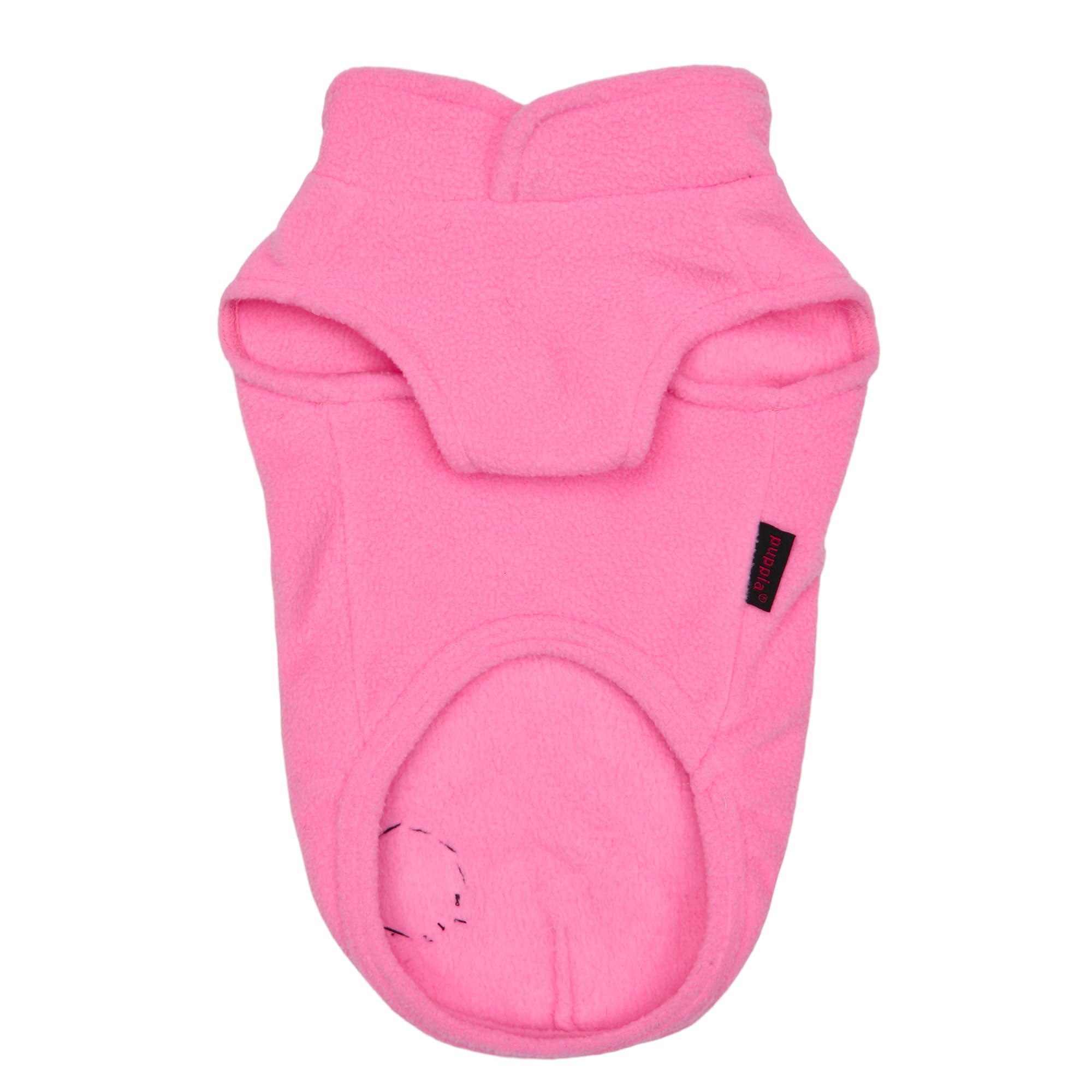 Puppia Lucius Warm Winter Mock Neck Polar Fleece Shirts with Integrated Harness for Small and Medium Dogs Pink, Medium - Image 2