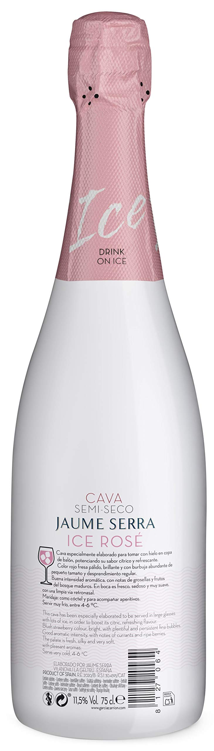 Jaume Serra Ice - Cava Rosado - Caja de 6 Botellas x 750 ml
