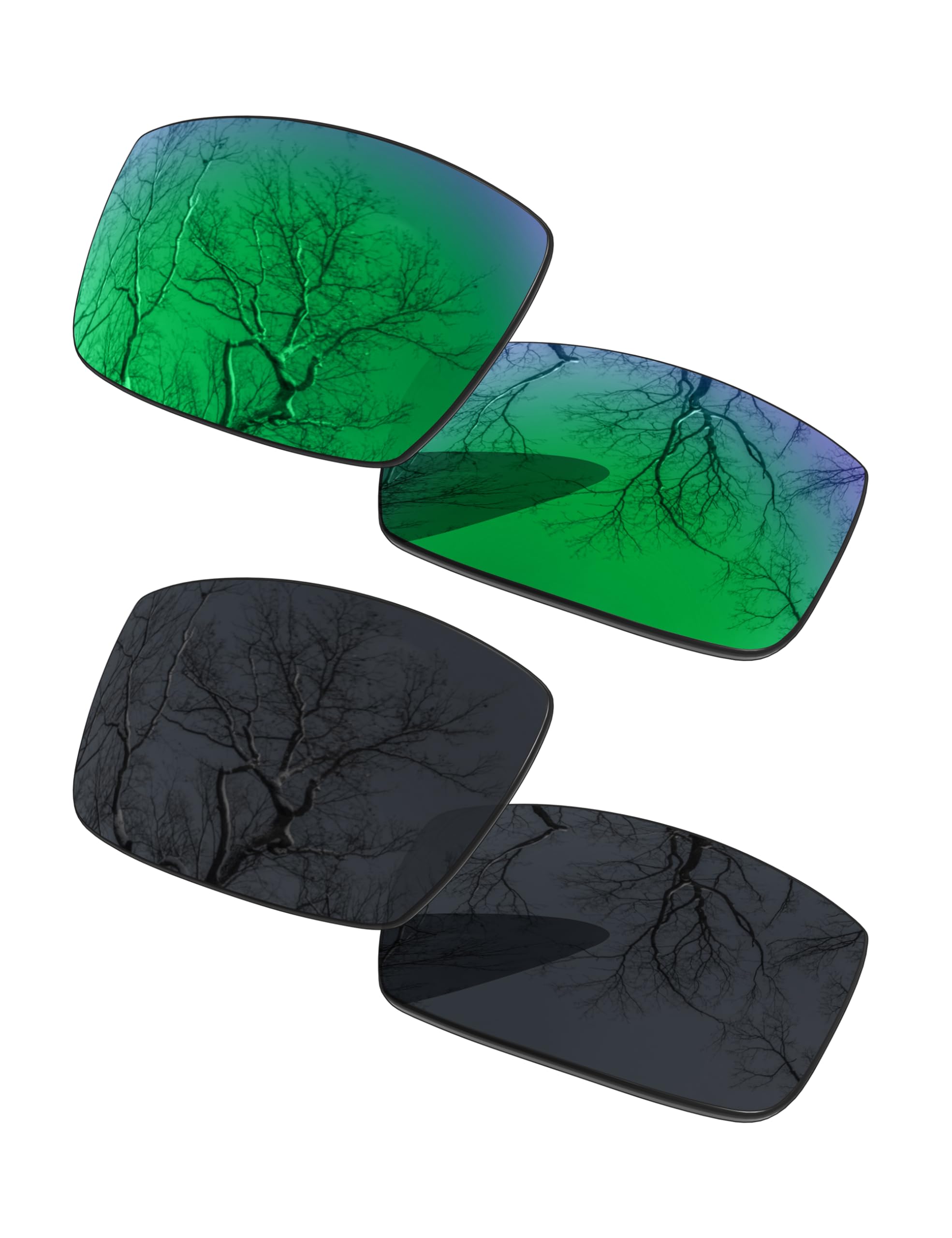 ToughAsNails 2 Pair Polarized Replacement Lenses Compatible with Oakley Gascan OO9014 Sunglasses