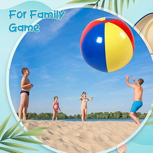 Miniatura 5 de Raiten Pelotas de playa grandes de 10.5 pies, bola gigante de gran tamaño, bola de playa grande, bolas de playa inflables gigantes para verano,