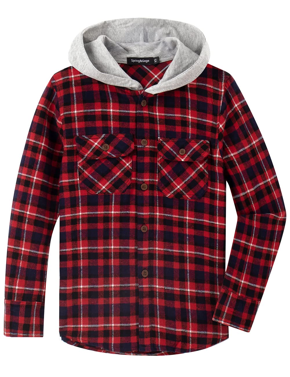Camicia A Quadri In Flanella Per Ragazzi - Maniche Lunghe - Chiusura Con Bottoni - Casuale