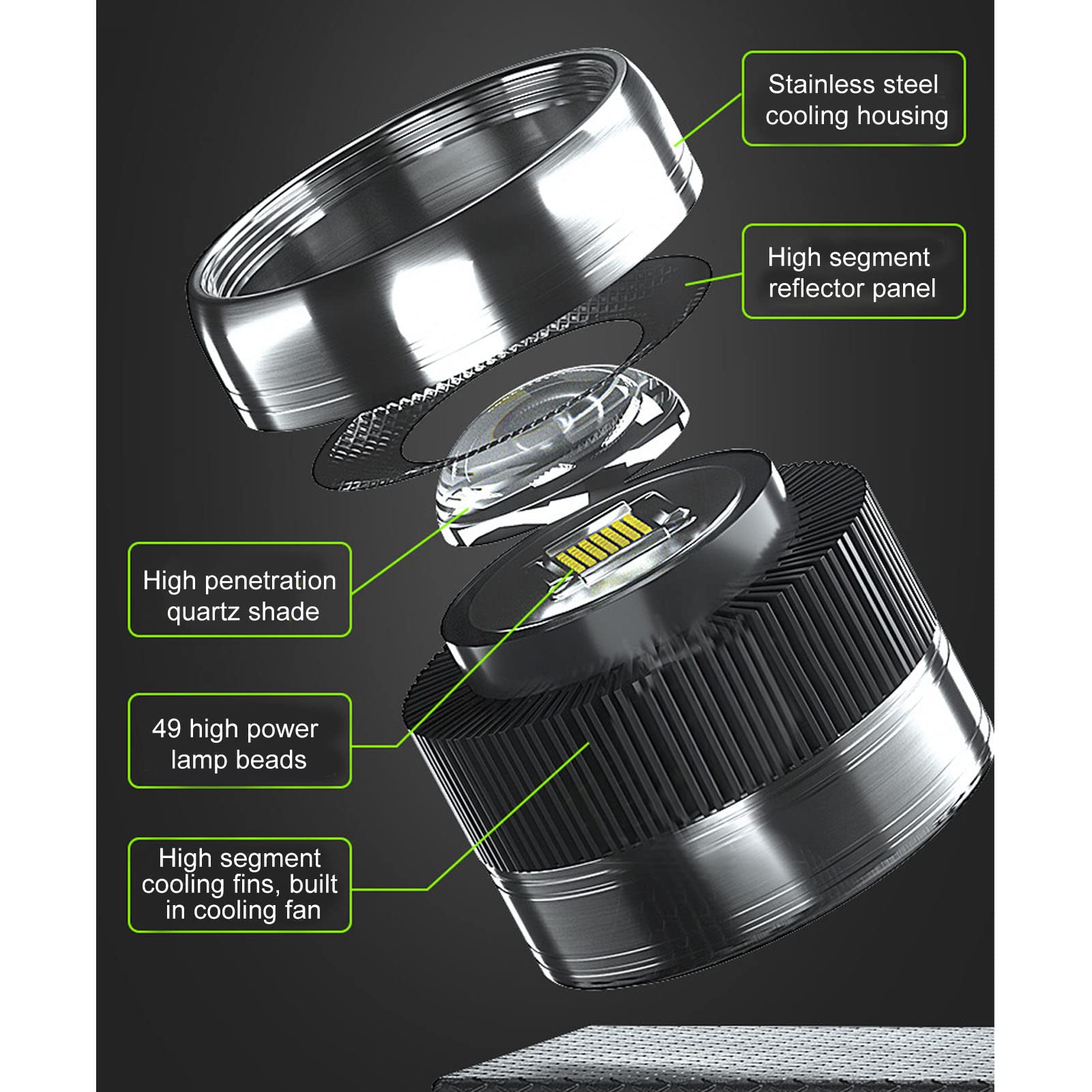 flexman Luz colgante para acuario, luz LED COB de espectro completo y alto brillo para iluminación de peceras COB de espectro completo