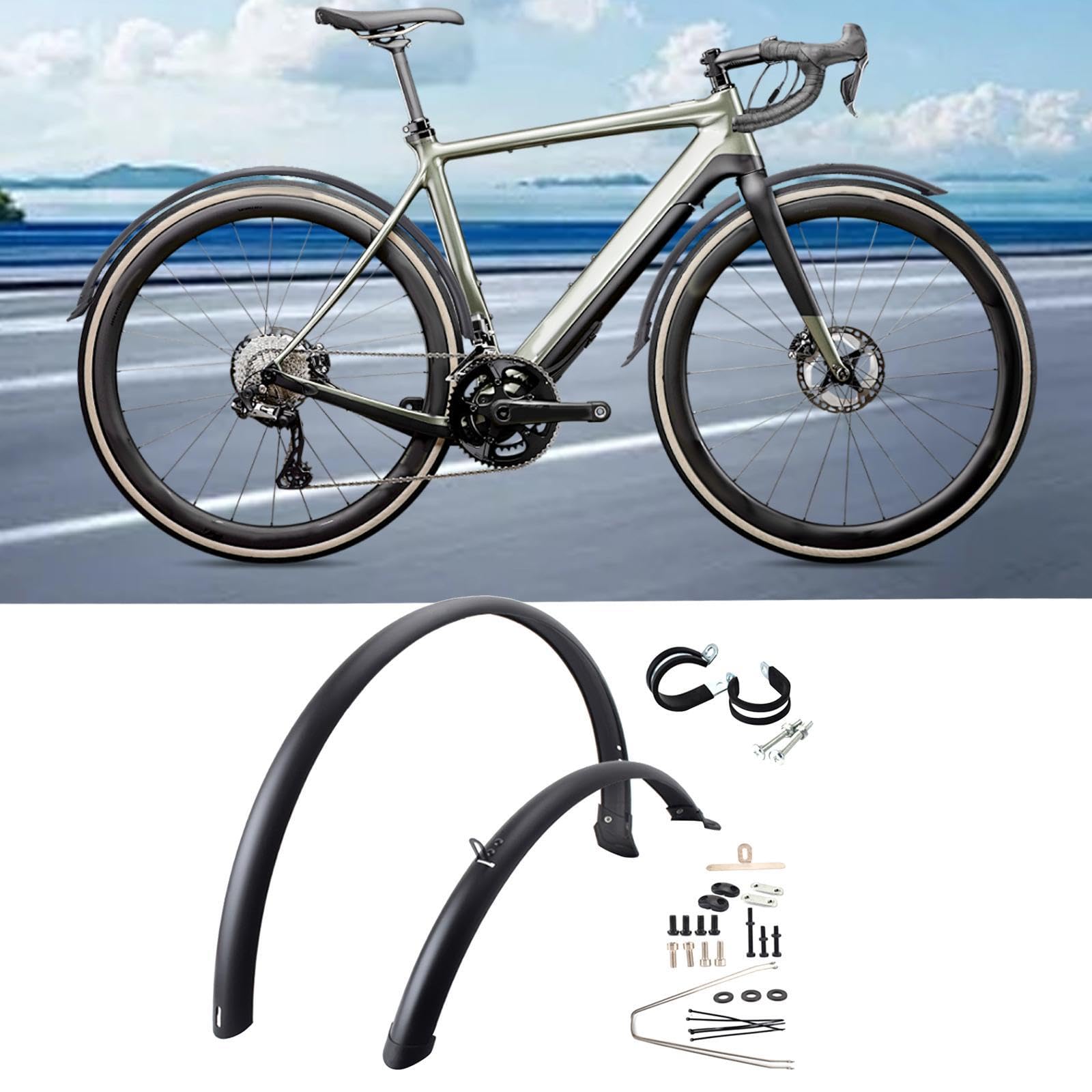 Guardabarros para Bicicleta de montaña Guardabarros Esenciales de Repuesto para Bicicleta Delanteros y Traseros Impermeables para neumáticos de contra Salpicaduras de