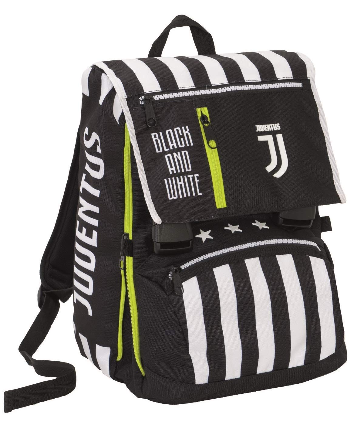 Zaino Estensibile Big Juventus, Best Match, Bianco e Nero, Scuola & Tempo Libero, con Orologio abbinato