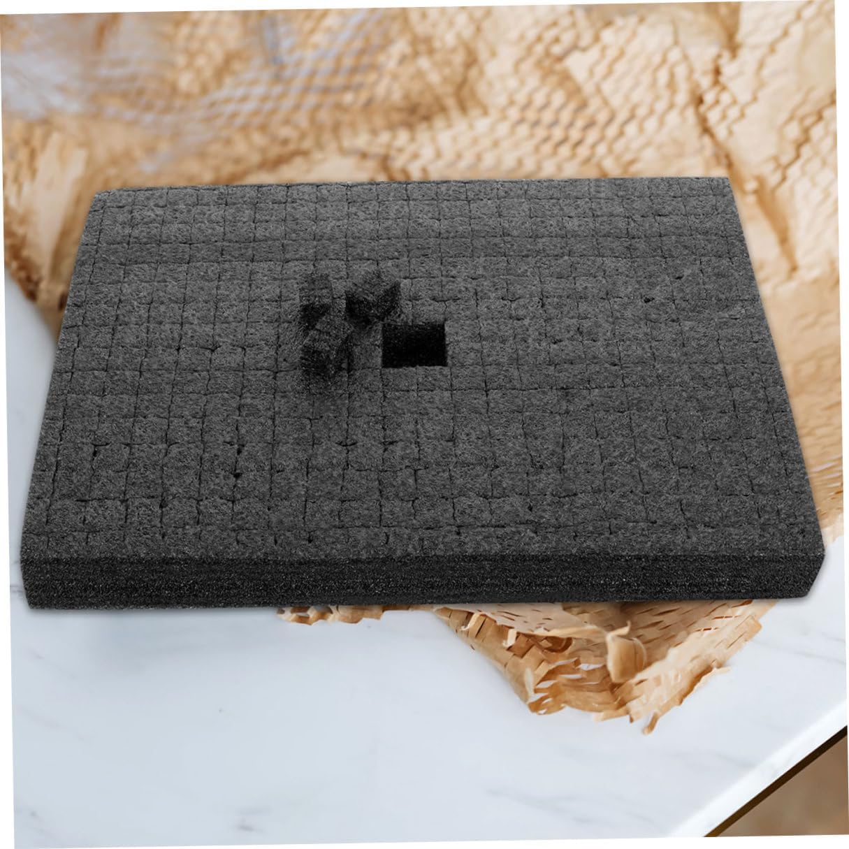 High-density Black Foam Padding Cube 500x300x30mm, Express Packing Insert and Foam Case Insert for Transportation Packaging and Shockproof Protection
