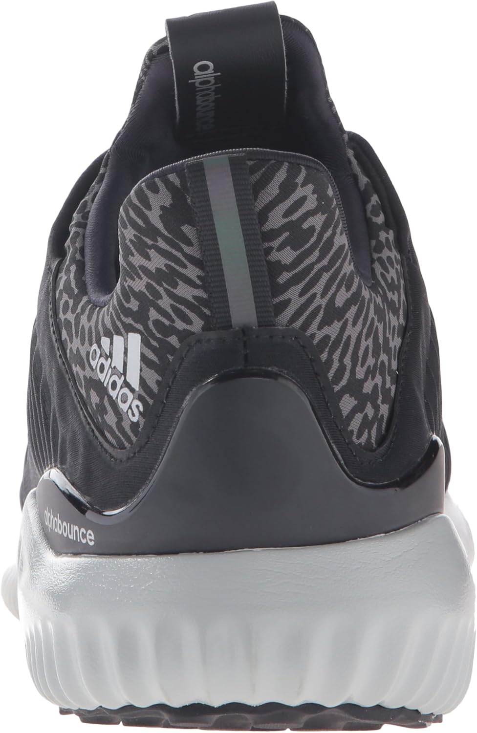 adidas Women's Alphabounce w Running Shoe, Black/Metallic Silver/White, 10 M US