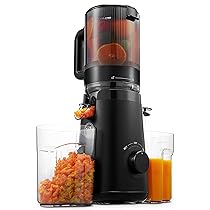 TUUMIIST Estrattore Frutta e Verdura 135 mm, 1,8 L Estrattore di Succo, Centrifuga Frutta e Verdura, 99% Nutrienti Preservati, Senza BPA, Nero