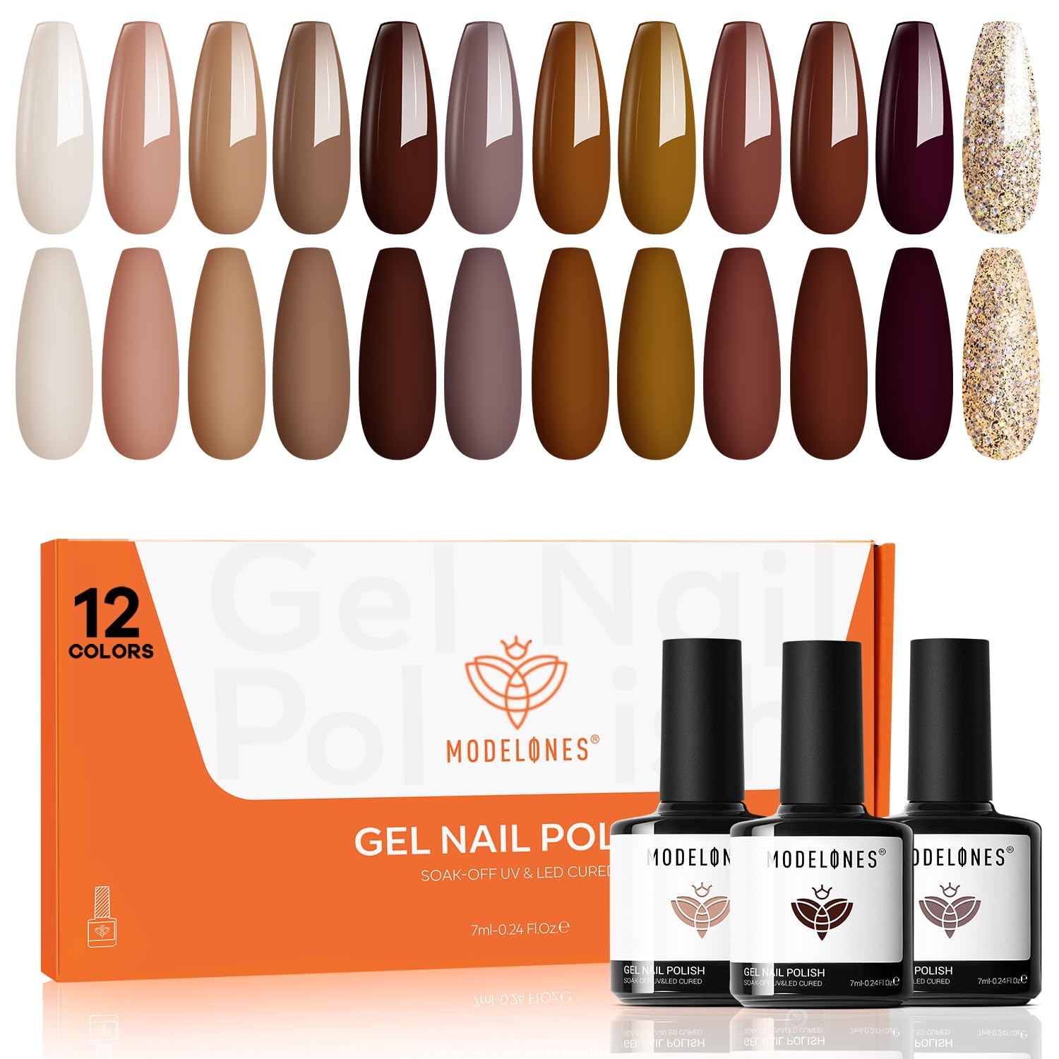 Amazon.com: modelones Gel Nail Polish Set, 12 Colors Winter