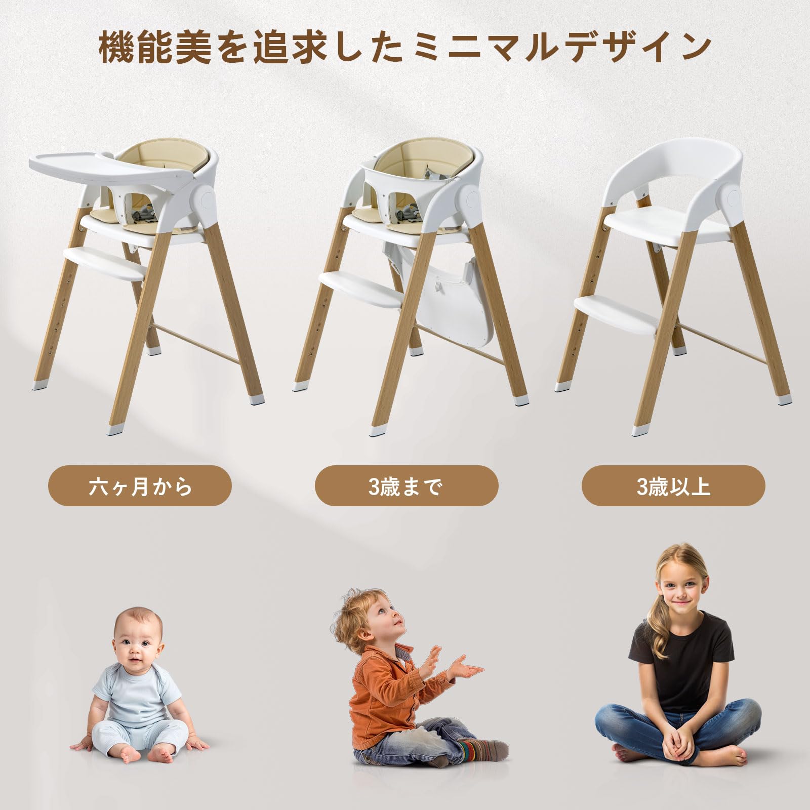 ハイチェア 成長チェア 食事トレイ付き ベビーチェア 折りたたみ キッズチェア Amazon | CHOZAN ハイチェア 成長チェア 食事トレイ付き ベビーチェア