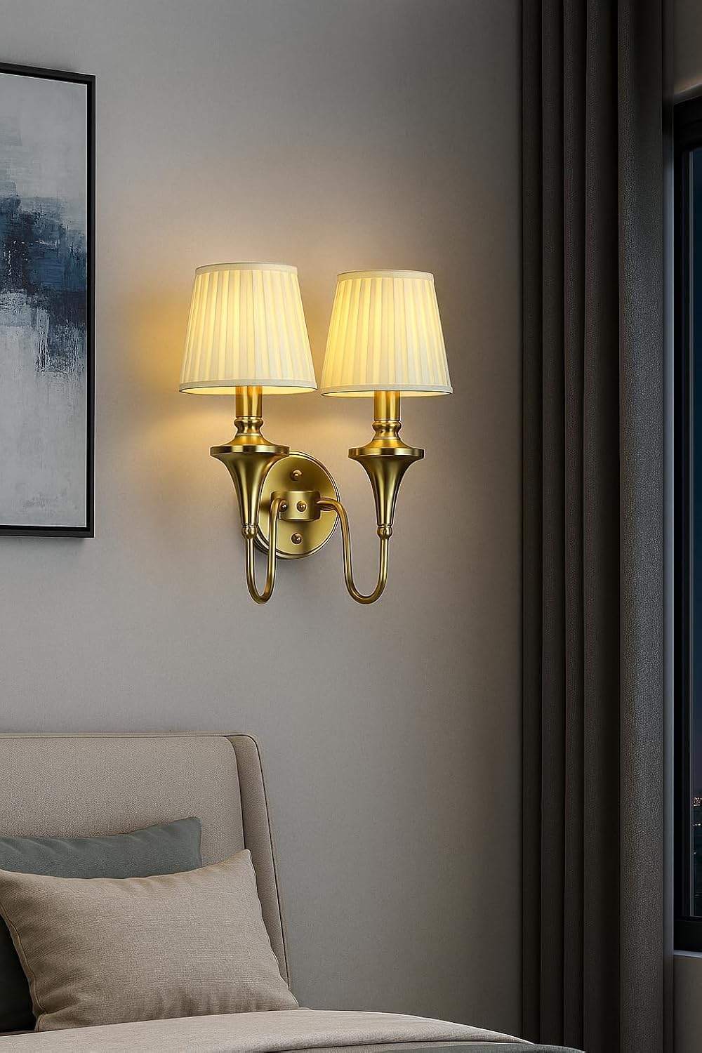 HL HOMELIGHTING Wall Sconce with 2 Lights for Living Room, Bedroom, Dining Room, Kitchen, Bathroom, Entryway, Hallway, Foyer-image-23