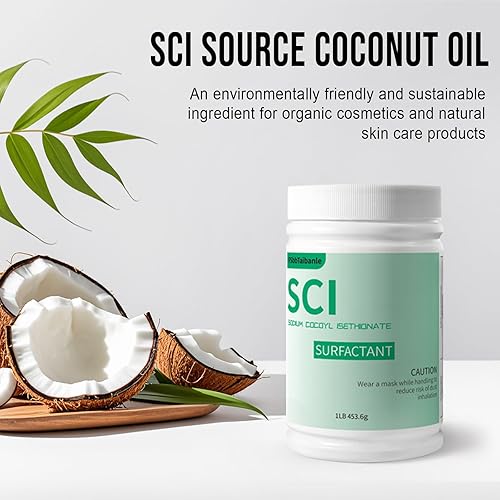 Miniatura 4 de Cocoil isetionato de sodio de 1 libra, polvo de isetionato de cocoilo de sodio (SCI), burbujas increíbles, suave con la piel, biodegradable,