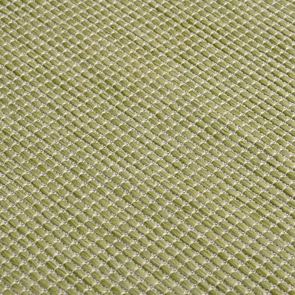 Tappeto per esterni a tessuto piatto, 80 x 150 cm, verde, resistente in polipropilene, per terrazze e giardini, reversibile, facile da pulire, per interni ed esterni