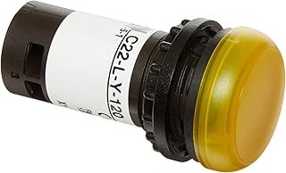 Eaton C22-L-Y-120 Indicating Light, Yellow LED Color, Yellow Lens Color, 120VAC Voltage