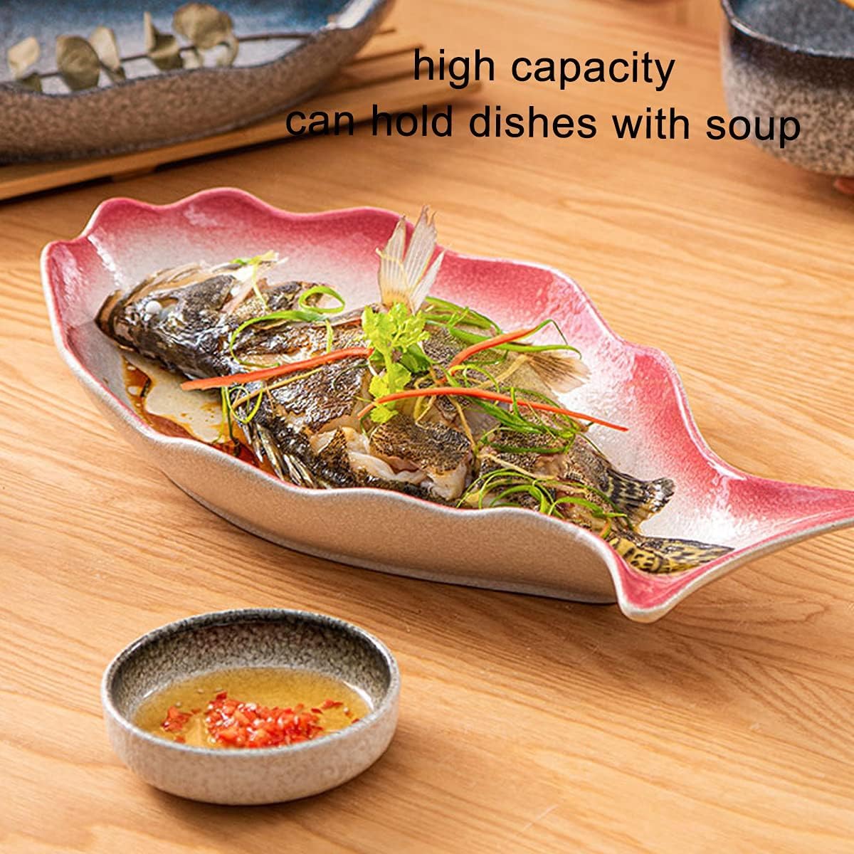 Platos de cena, vajilla de cerámica, plato de pescado, bandejas de comida, plato de cerámica, bandeja for servir aperitivos, plato de almacenamiento for sushi, aperitivo, fruta, queso, vajill