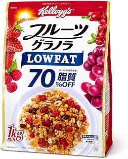 ケロッグ 素材まるごとグラノラ フルグラ 脂質70％オフ LOW FAT 1kg フルーツグラノラ シリアル グラノーラ 朝食 食物繊維 ビタミン 大容量［Happy Delica 限定資材でお届け］