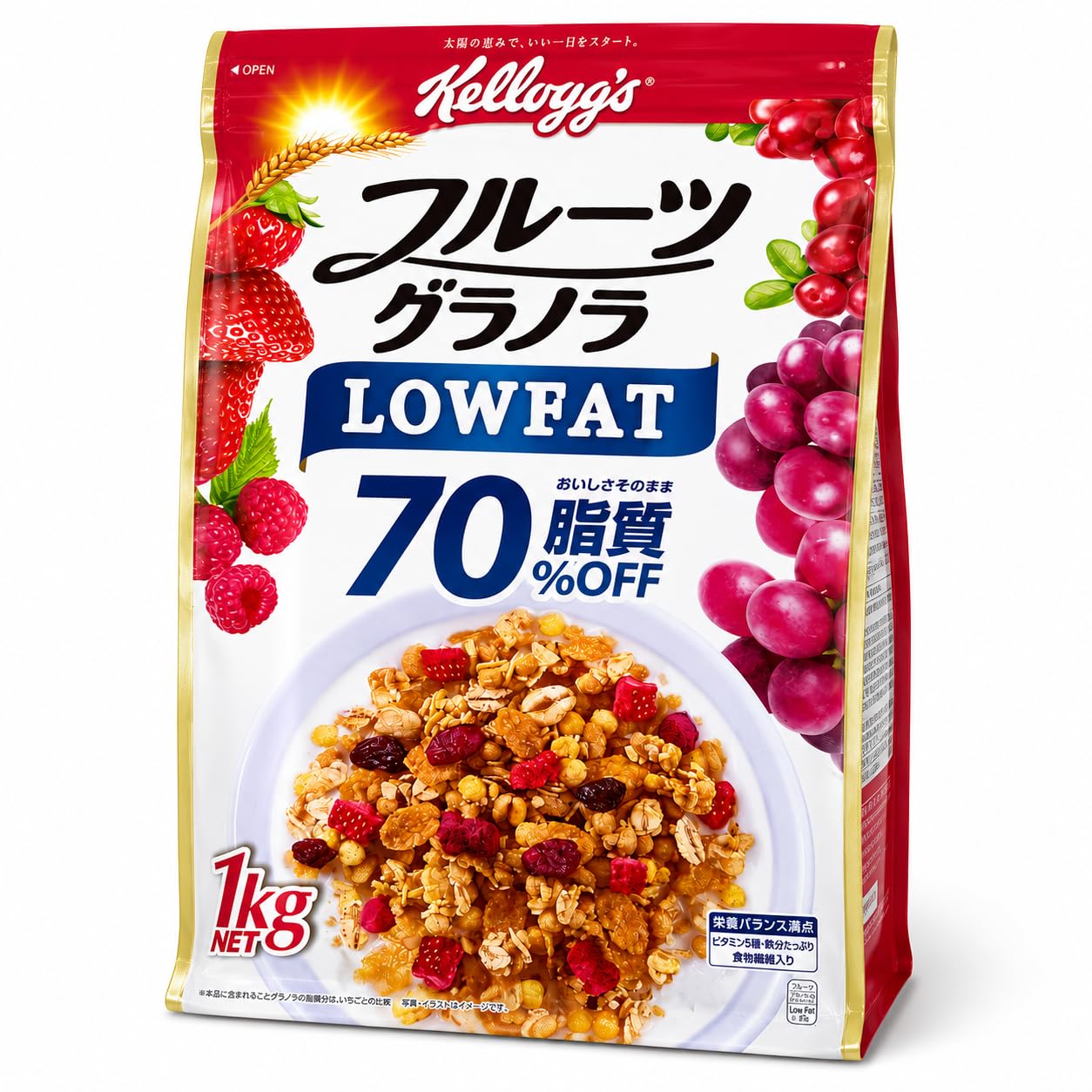 Amazon.co.jp: ケロッグ 素材まるごとグラノラ フルグラ 脂質70％オフ