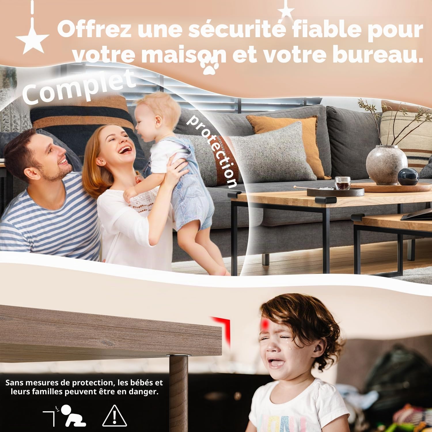 Lot de 12 Coin de Table Protection Bebe, Protege Coin de Bebe avec Colle Solide, Mousse Souple, Protection Angle pour Meubles et Endroits Pointus, Noir