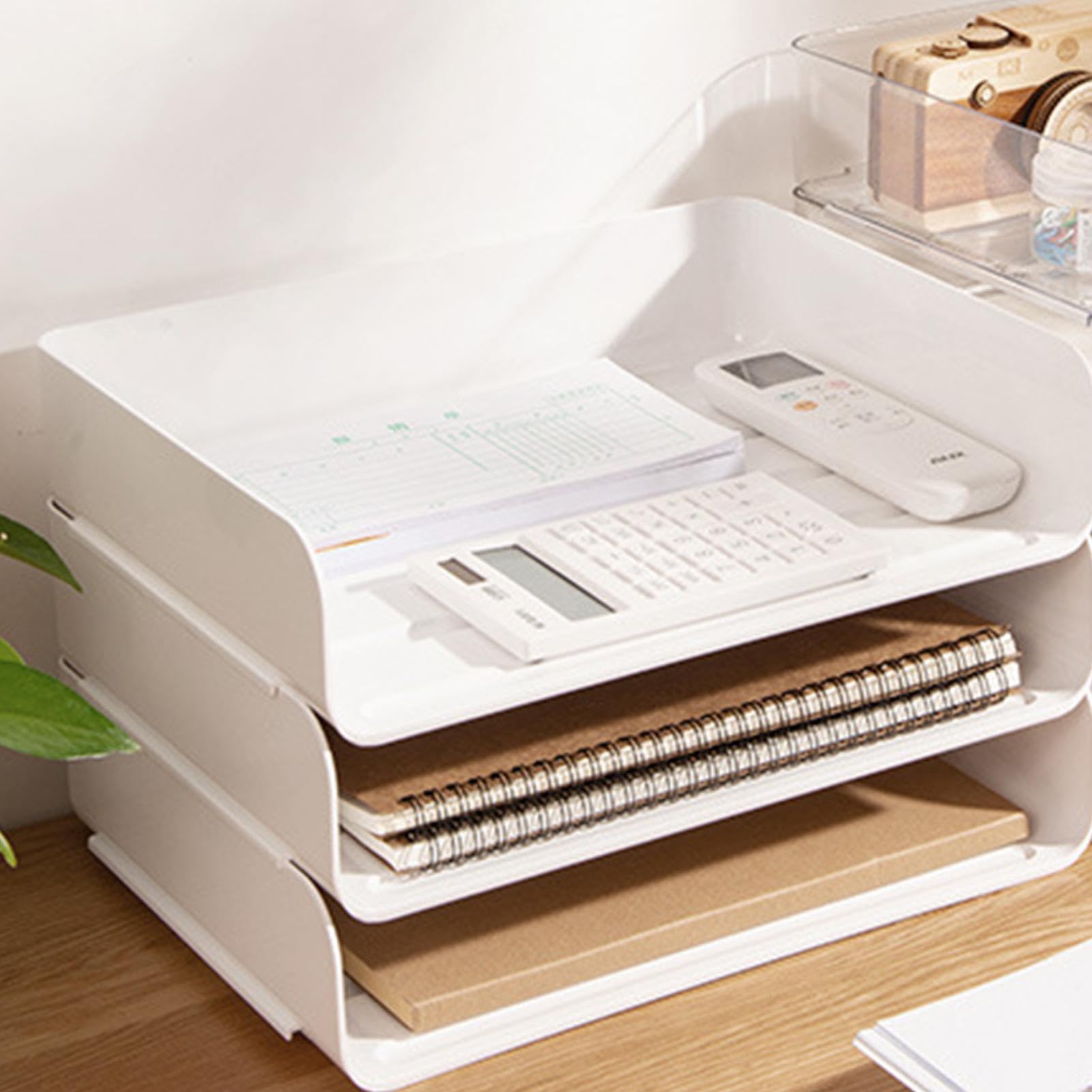 Organizzatore di carta da scrivania, vassoio per lettere, organizer da | scrivania, porta documenti, porta carta da scrivania, porta file, robusta libreria, organizer per documenti, lettere