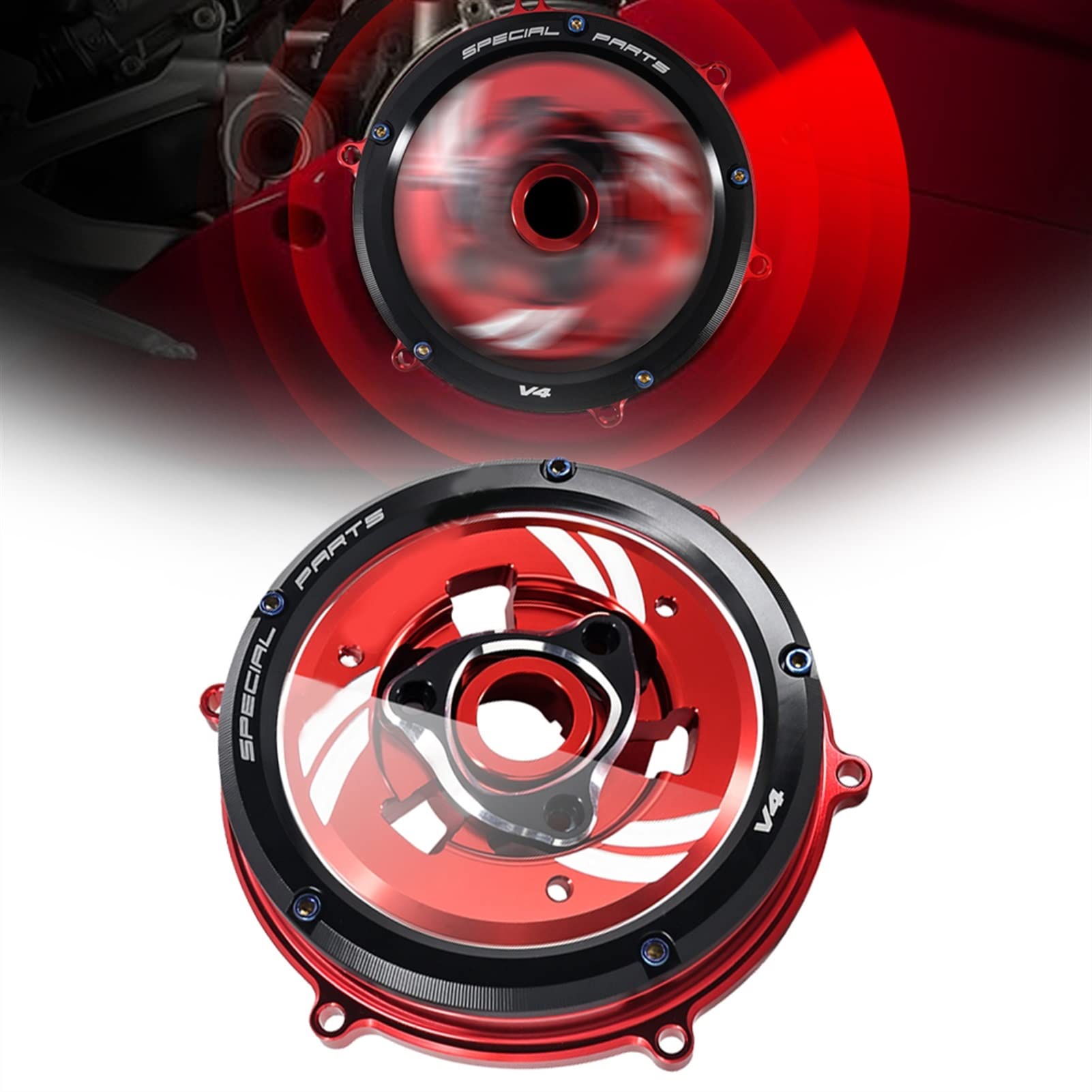 Retenedor de resorte de carreras de motor y protector R para Ducati Panigale V4S 2019 2020
