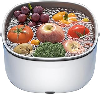 Fruit Vegetable Purifier Ultrasonic Fruit And Vegetable Cleaner Fruit And Vegetable Washing Machine Dual Drainage Electric Vegetable Cleaning Basket For Cleaning Fruit, Vegetable23x23x13cm