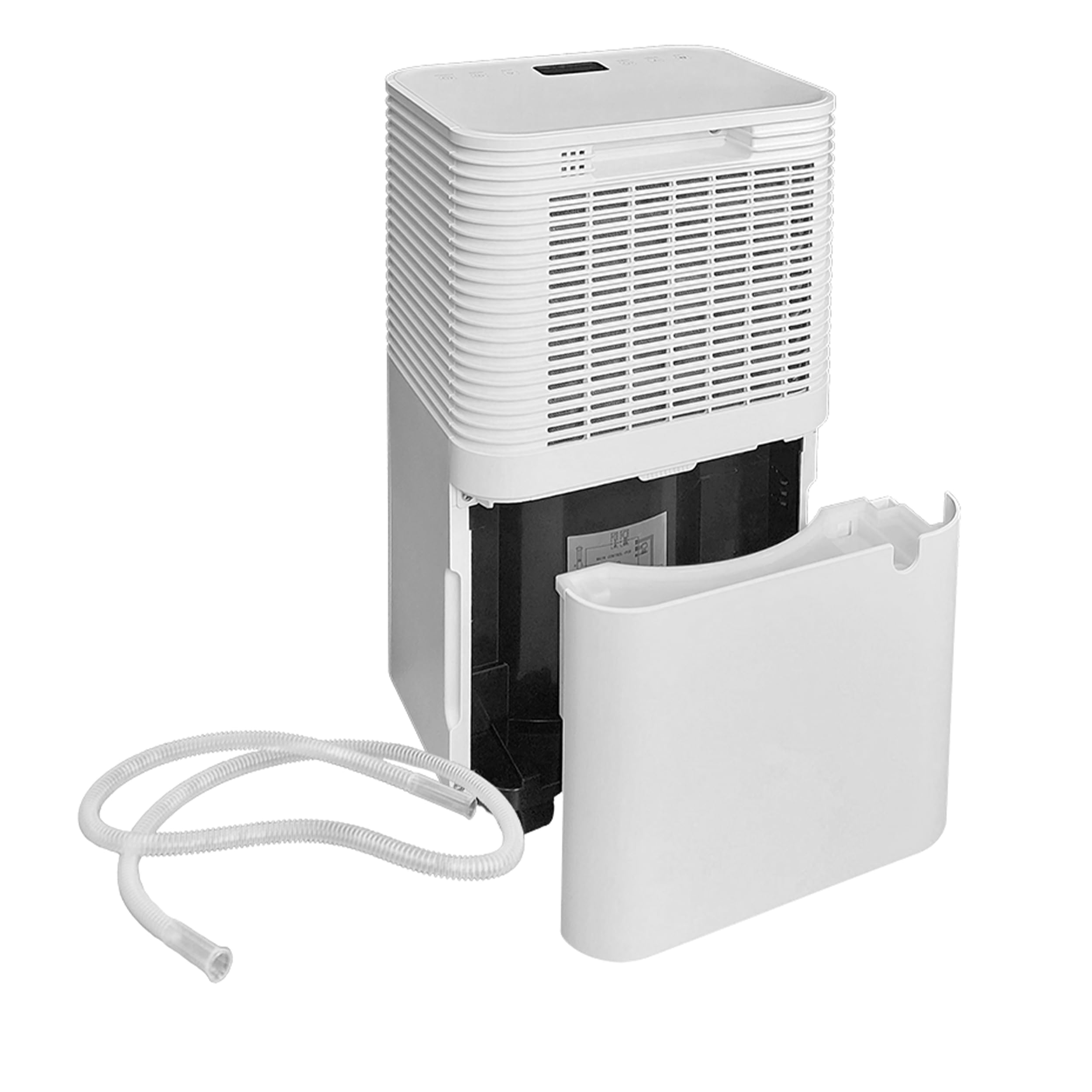 EBERG RICO WiFi osuszacz powietrza 12 l/24 h, higrostat, sterowanie aplikacją, wyświetlacz LCD, timer 24 h, drenaż ciągły, osuszacz do domu i piwnicy, biały