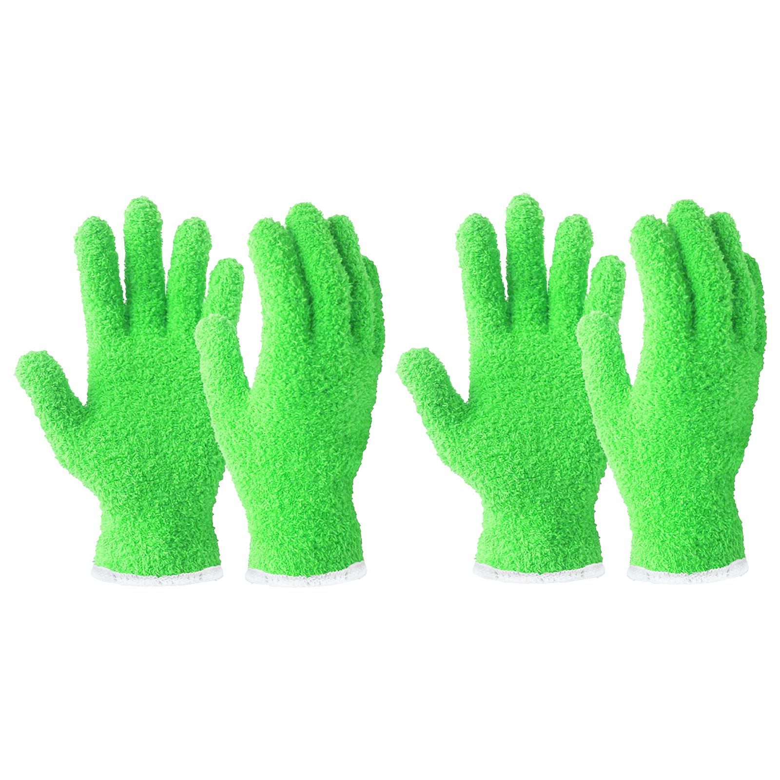 Evridwear Microfiber Gloves for Plant Dusting,2 Pairs Reusable Leaf Cleaning Glove for Houseplants,Blinds,Furniture and Small Objects