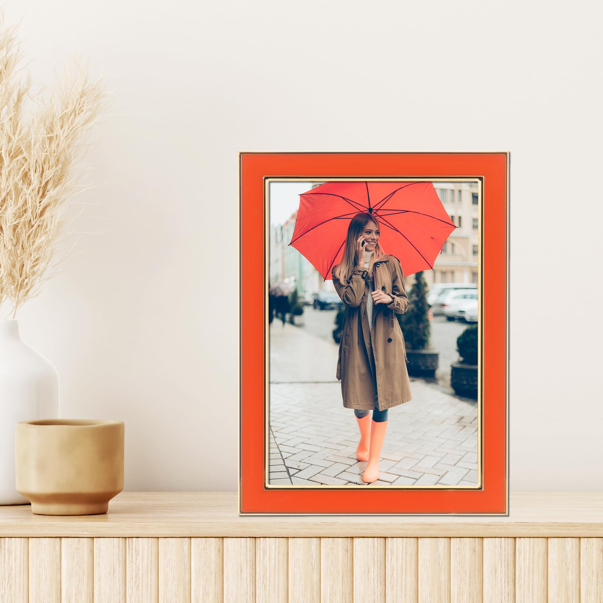 Amazon.com - Lawrence Frames Metal Frame, Polished Enamel, Orange, 5x7