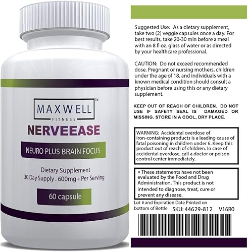 Miniatura 3 de NerveEase  Suplemento para el enfoque cerebral Neuro Plus  Apoya la salud cognitiva, la claridad mental y la función del sistema nervioso  con