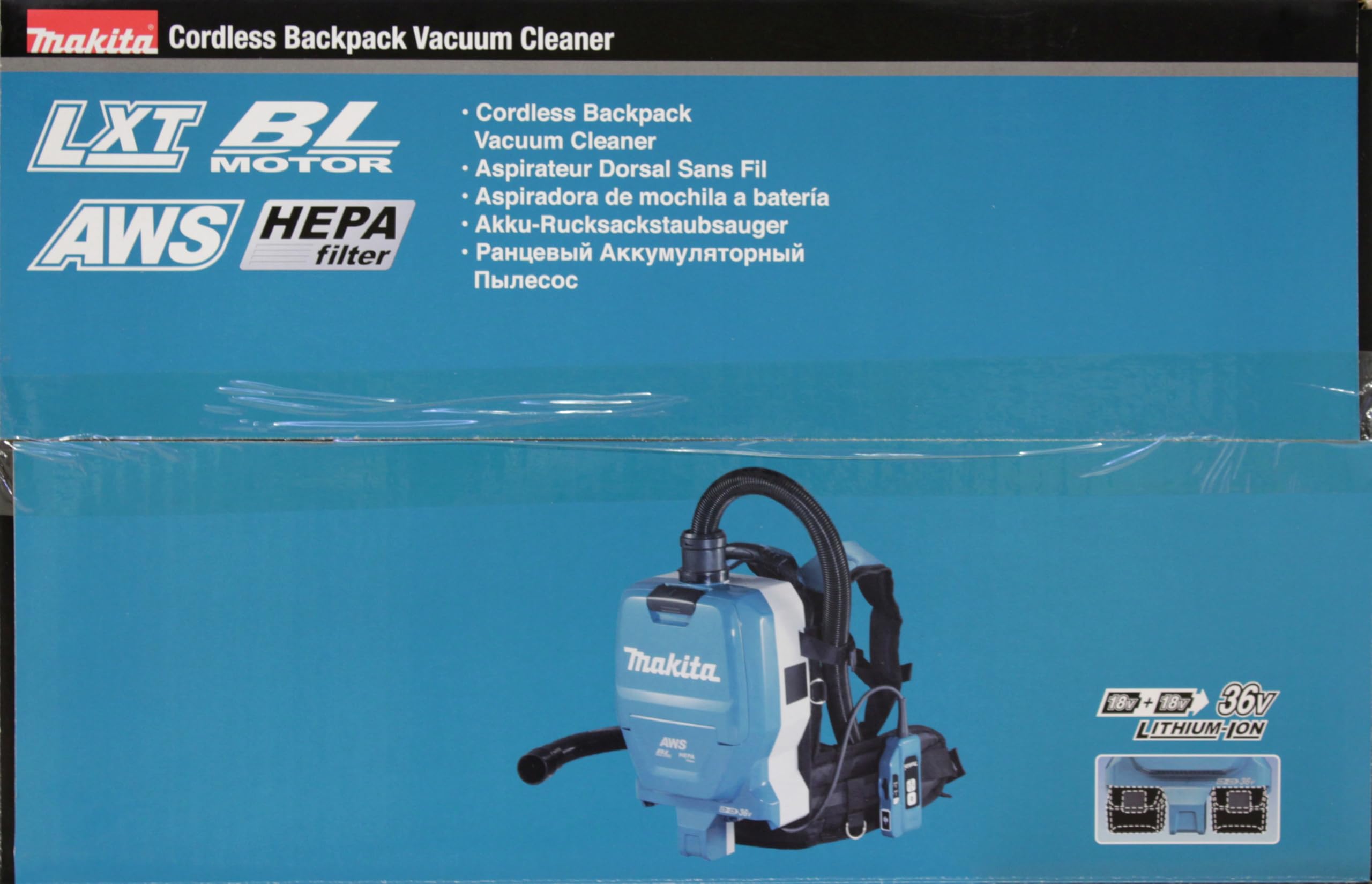 Makita Aspirateur 36 v = > 2 x 18 v li-ion 110 mbar makita - sans batterie, ni chargeur - dvc265zxu