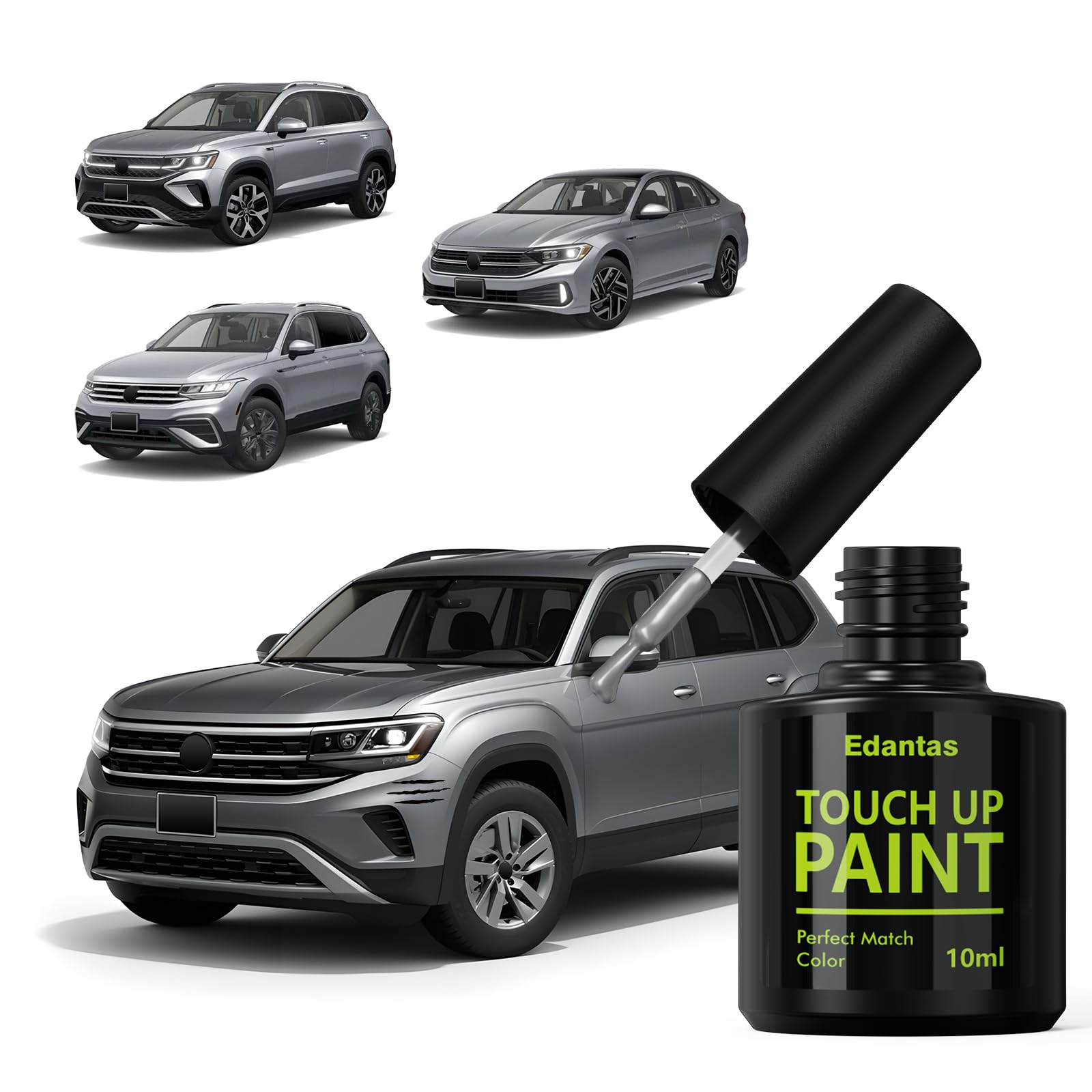 LB7S Pyrite Silver Touch Up Paint for Volkswagen Cars, Professional Auto Touch-up Paint Scratch Repair Kit, Automotive Paints Exact Match Compatible with Atlas/Jetta/Tiguan/Taos/Arteon/GLI