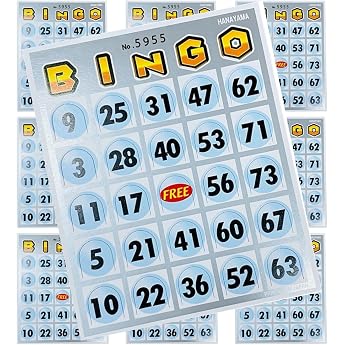 100 Bingo Cards [Choose from 10 - 1,000 Cards] Bingo Events, Parties, Raffle Games, Prizes, Commercial Use, Hanayama [Tradema