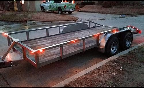 Miniatura 7 de 10 luces LED rojas de 4 luces laterales delanteras y traseras, luz trasera, luz trasera, luz trasera, indicadores de giro de advertencia, lámpara de