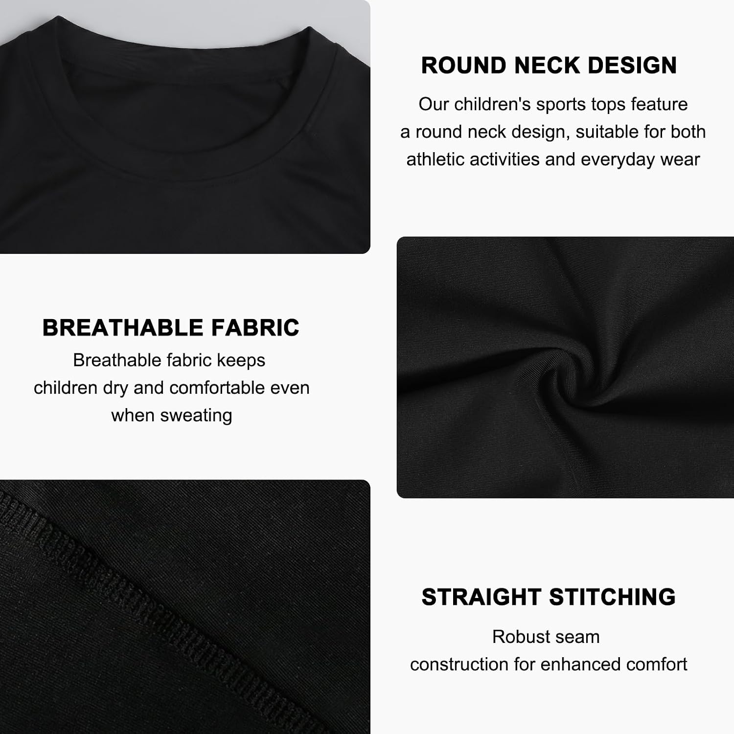 Boy’s Compression Shirt Long Sleeve Quick Dry Undershirt Youth Athletic Moisture Wicking Base Layer Kids Sport Gear