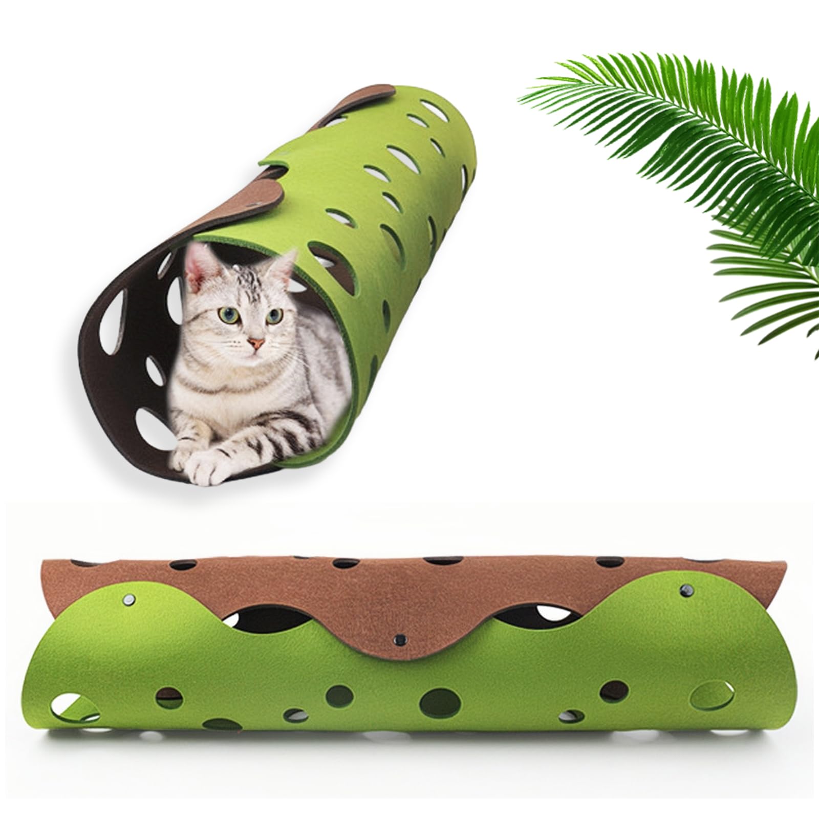 Túnel para Gatos, Juguetes para Gatos Tunel, Túnel de Juego para Gatos Túneles para Gatos y Tubos para Interiores, Gatos, Cachorros, Conejos y Gatitos, 22 x 91 cm