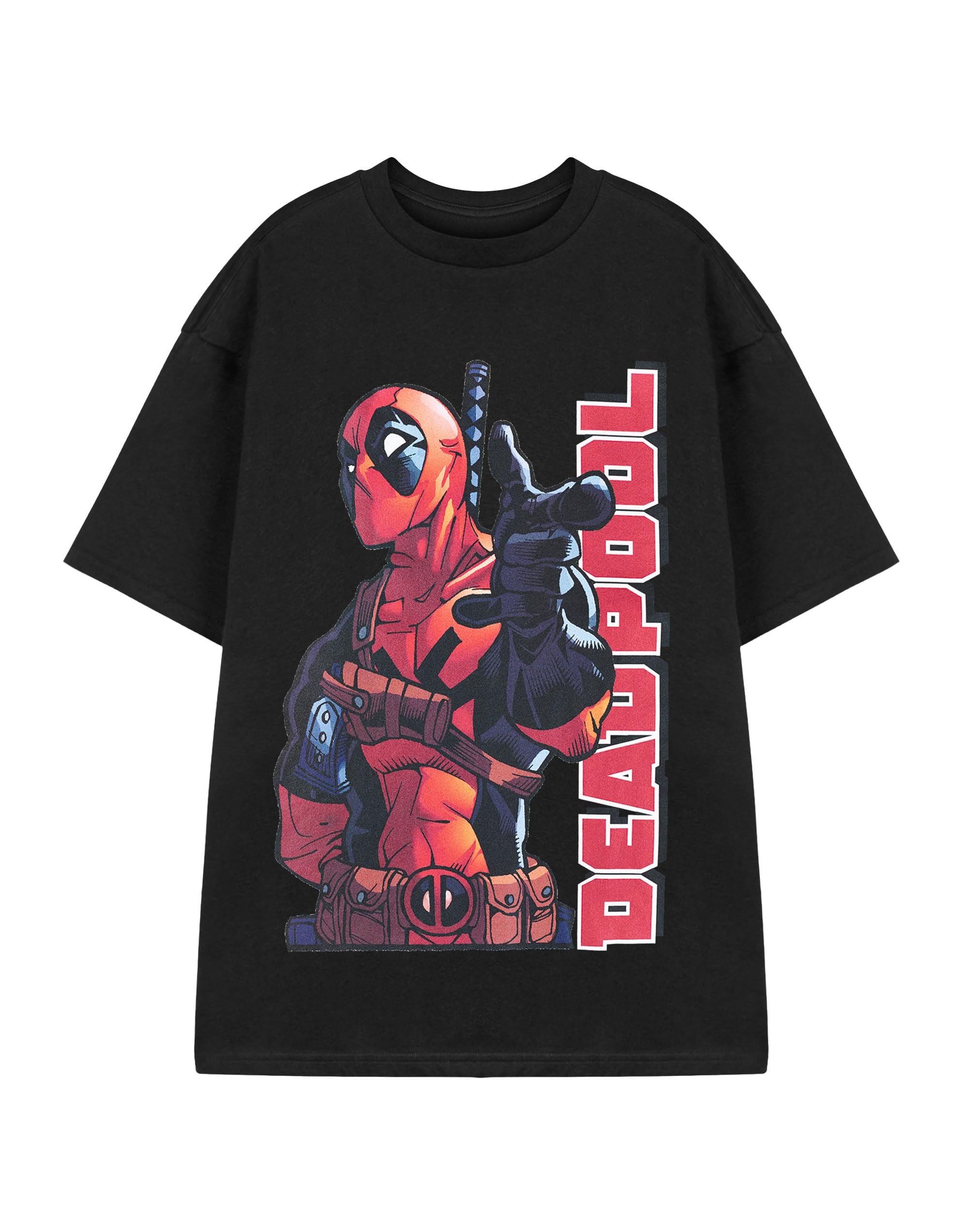 Vanilla Underground Marvel Mens Black Deadpool Print Short Sleeved T-Shirt (Xxx-Large) from B&Q