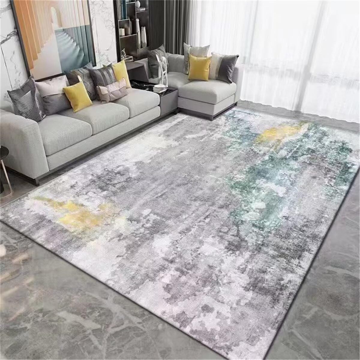 Tapis extra plat petit format 70x140cm pour sublimer le couloir du salon avec modernité