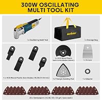 Unealtă multifuncțională oscilantă Enventor 300 W cu 28 de accesorii, 6 trepte de viteză 15000-22000 RPM, oscilație de 3 grade, pentru tăiere, găurire, șlefuire, polizare 7