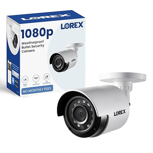 Lorex 4K Wired Security Camera – Outdoor & Indoor Add on Camera Wired Surveillance System for Home & Business – Long Range Night Vision, HD Recording