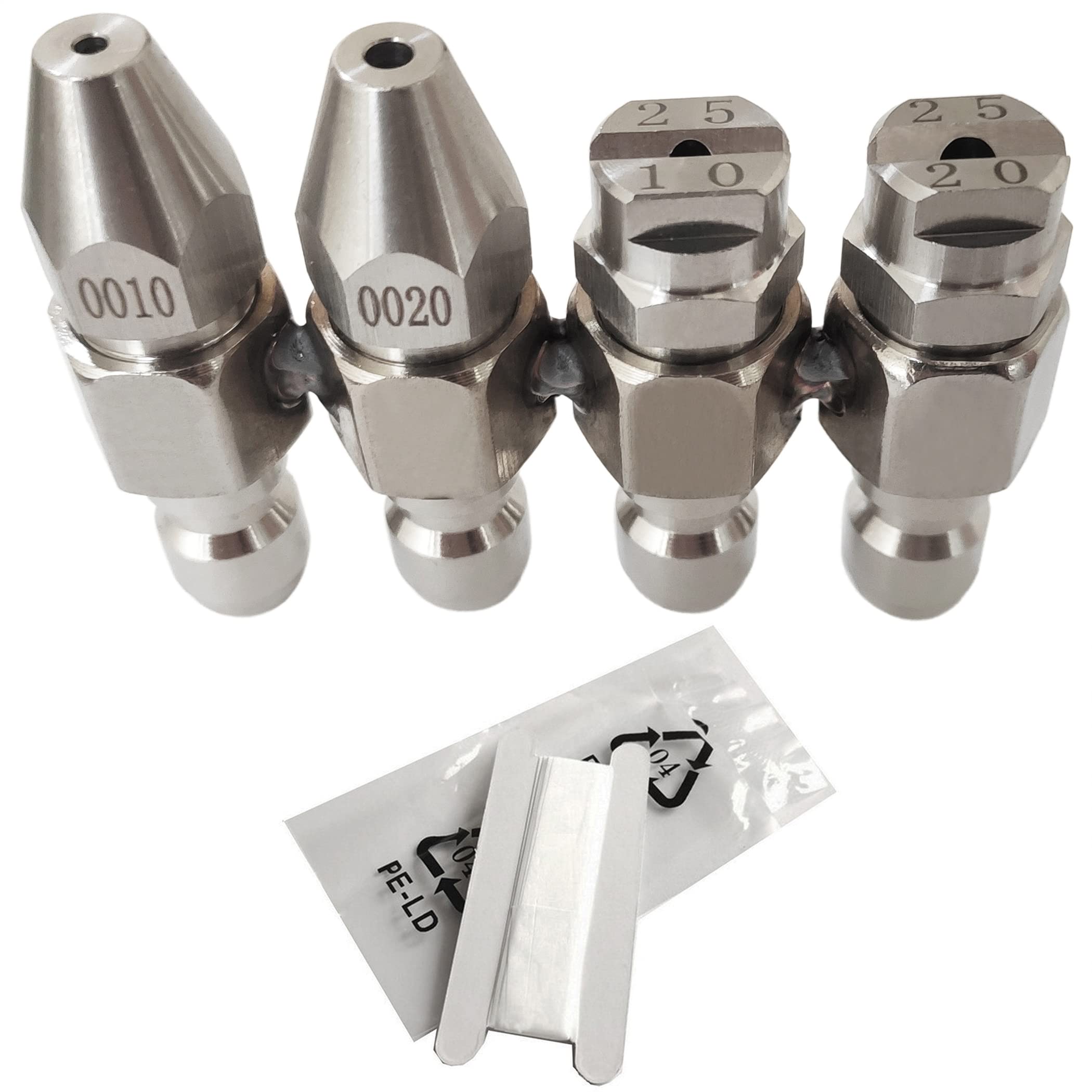 Jrod Pressure Washer Nozzle,J Rod Tip Washing Nozzle for 4 GPM Pressure Washer,4 Way Soft Wash Nozzle Kit 1/4