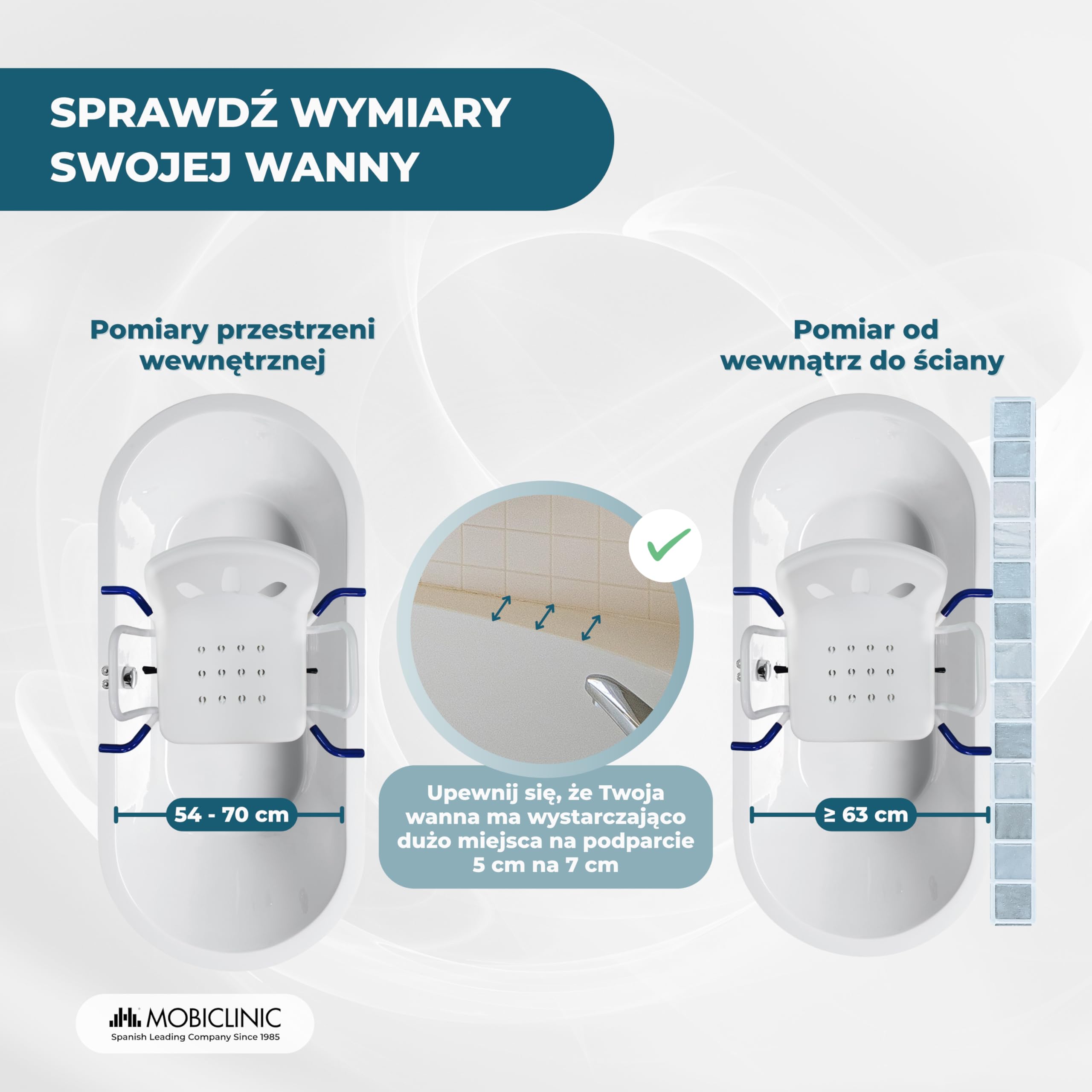 Mobiclinic, obrotowy fotel kąpielowy, podłokietniki i oparcie, anatomiczne, Lake