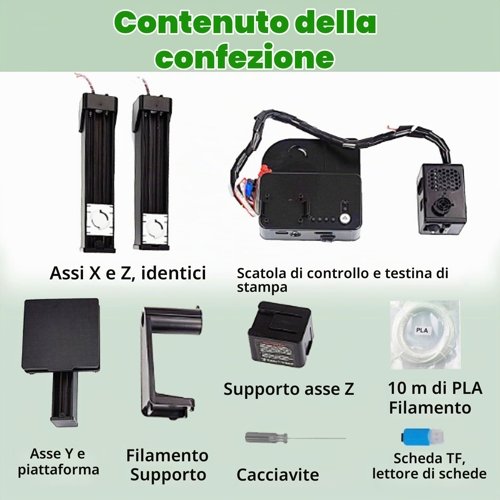 Stampante 3D FDM per Principianti, Facile da Usare E Silenziosa con Piano di Stampa Rimovibile, Dimensioni di Costruzione 100x100x100 mm per Uso Domestico, Didattico E per Bambini Black