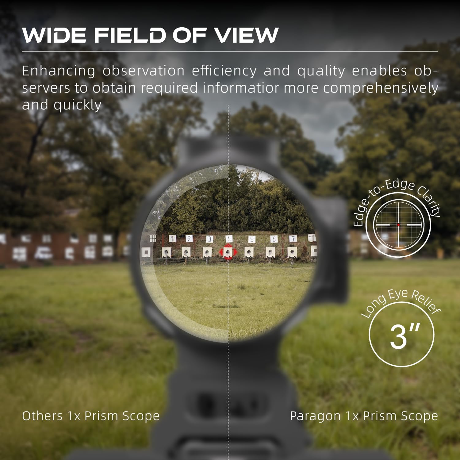 Vector Optics Paragon 1x16 Mini Prism Sight 2 MOA Center Dot Reticle 10 Levels Illumination Riflescope Absolute Co-Witness 21mm Picatinny Rail for .223/5.56mm Fast Target Acquisition, SCPS-M01